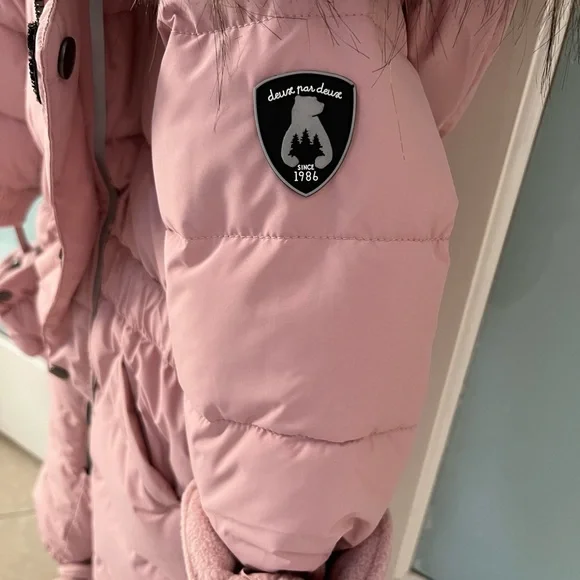 Deux par Deux Pink Winter Snowsuit 18mo - Picture 2 of 6